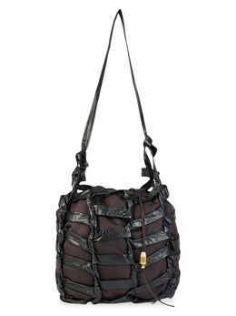 Сумка через плечо с кожаной отделкой Bottega Veneta, черный 17568290 | black