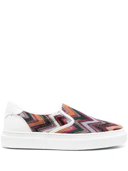 Missoni zigzag-pattern lurex-detail sneakers 20242457