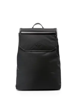Emporio Armani logo-plaque foldover backpack 21029804