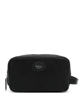 Mulberry Heritage logo-patch wash bag 21288898