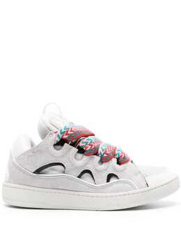 Lanvin Curb panelled suede sneakers 22100976