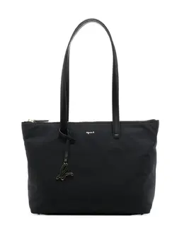 Agnès b. logo-plaque zipped tote 21475283