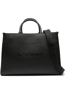 Lanvin logo-embossed leather tote bag 21493235