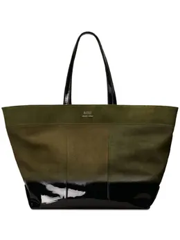Ami Paris logo-plaque panelled tote bag 21819788