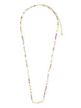 Sporty & Rich logo-lettering bead necklace 22119114