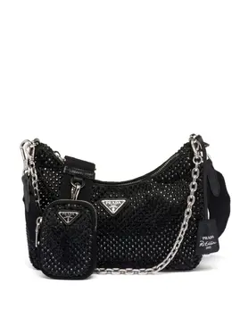 Prada Re-Edition crystal-embellished shoulder bag 21291930
