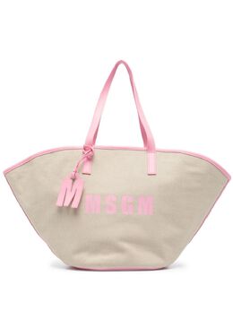 MSGM New logo-print tote bag 22281989