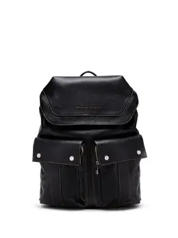 Brunello Cucinelli logo-print leather backpack 22284392