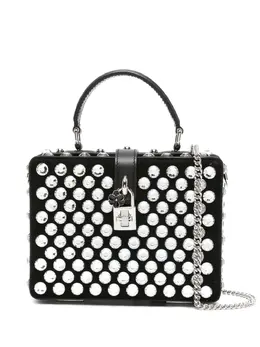 Dolce & Gabbana Box crystal-embellished leather bag 22306672