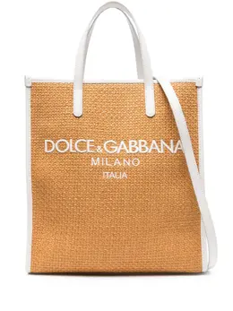 Dolce & Gabbana logo-embroidered tote bag 22664398