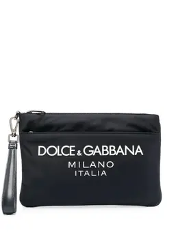 Dolce & Gabbana logo-appliqué clutch bag 22383749