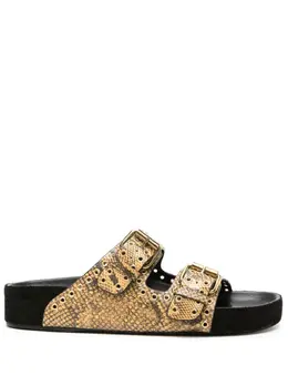Isabel Marant Lennyo lizard-skin leather sandals 22462226