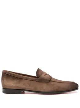 Santoni penny-slot suede loafers 22685895