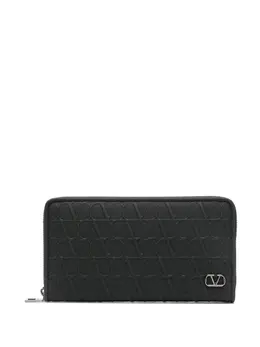 Valentino Garavani Toile Iconographe-embossed leather wallet 22774389