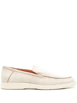 Santoni almond-toe suede loafers 22779383