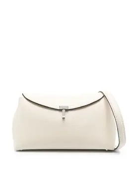 Toteme T-Lock leather clutch bag 22129176