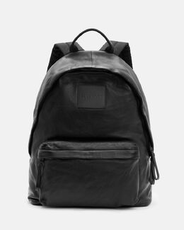 Кожаный рюкзак с карабином Allsaints, черный usmb519x-5 | black