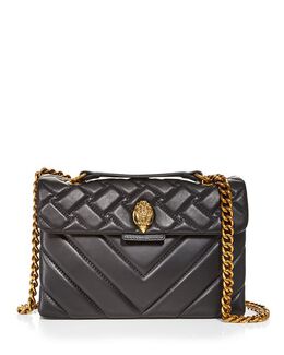 Кожаная сумка через плечо Kensington Kurt Geiger LONDON, цвет Black 3745827 | black/gold