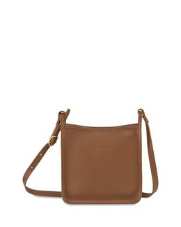 Ле Фулон&;eacute; Маленькая кожаная сумка через плечо на молнии Longchamp, цвет Brown 4169393 | caramel
