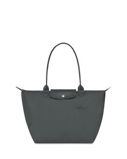 Зеленая большая сумка-тоут Le Pliage из переработанного нейлона Longchamp, цвет Gray 4169375 | graphite