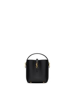 Миниатюрная сумка-мешок Le 37 из блестящей кожи Saint Laurent, цвет Black 4926907 | black