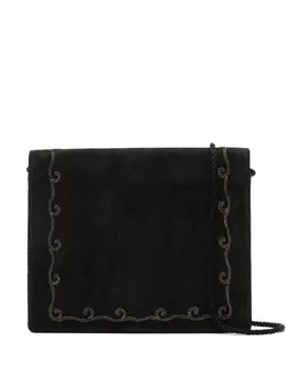 Christian Dior 1970s embroidered suede shoulder bag 22394036