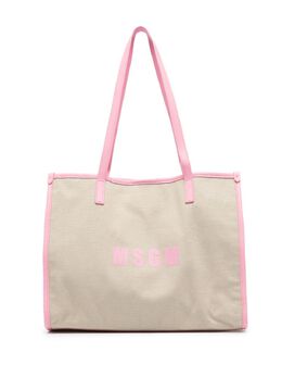 MSGM medium logo-print tote bag 22283150