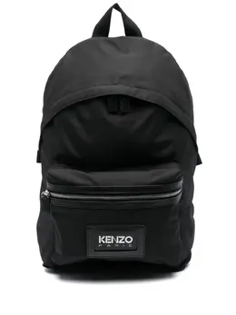 Kenzo logo-patch canvas backpack 22533027
