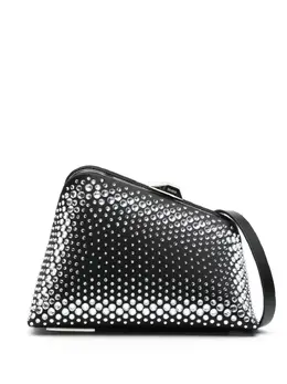 The Attico Midnight rhinestone-embellished clutch bag 22578520