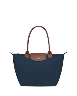 Сумка на плечо из нейлона Le Pliage Original среднего размера Longchamp, цвет Blue 641312 | navy/gold