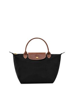 Маленькая нейлоновая сумка-тоут Le Pliage Original с верхней ручкой Longchamp, цвет Black 4797870 | black/gold