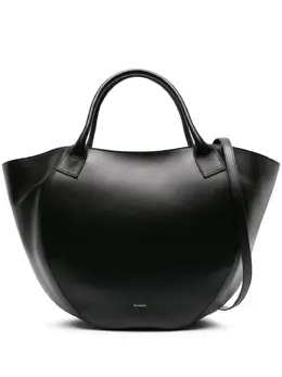 Wandler Mia logo-print leather tote bag 21976253
