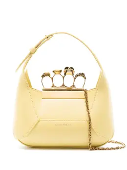 Alexander McQueen The Jewelled Hobo leather mini bag 22293421