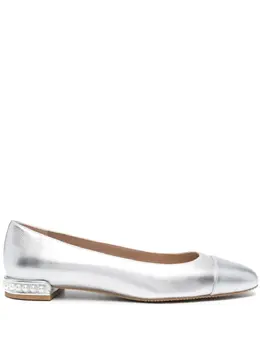 Stuart Weitzman pearl-detail leather ballerina shoes 22533710