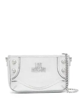 Love Moschino logo-lettering metallic shoulder bag 21776140