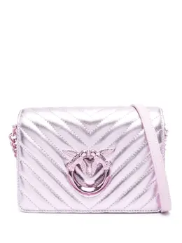 Pinko matelassé metallic crossbody bag 21608589