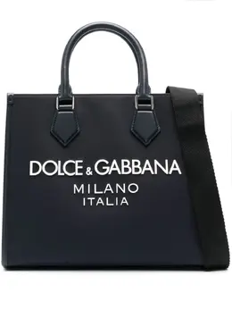 Dolce & Gabbana logo-embossed canvas tote bag 22390844