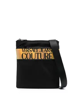 Versace logo-print zip-fastening shoulder bag 20322149