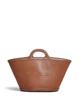 Marni small Tropicalia logo-embossed leather tote bag 22323168