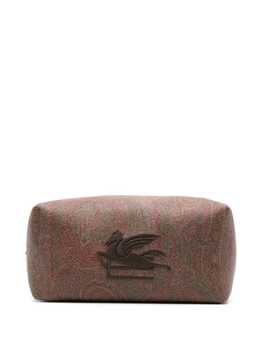 Etro Pegaso-embroidered paisley-print wash bag 22414332