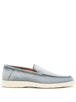 Santoni almond-toe suede loafers 22780369