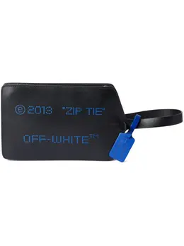 Off-White medium Zip Tie clutch 20535281
