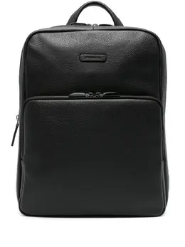 Piquadro logo-patch leather backpack 22736645