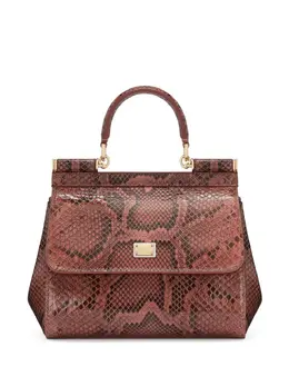 Dolce & Gabbana Sicily snakeskin-effect top-handle bag 22371691