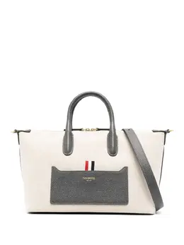 Thom Browne grosgrain-loop tote bag 20412240