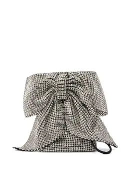 Loeffler Randall crystal-embellished bow-detail crossbody bag 22403527