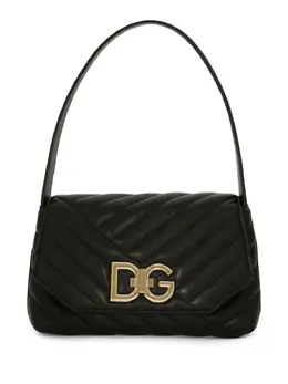 Dolce & Gabbana logo-buckle padded leather bag 20045049