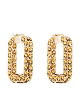 Amina Muaddi Charlotte crystal-embellished hoop earrings 22209578
