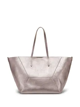 Brunello Cucinelli metallic leather tote bag 22295118