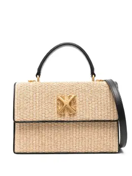 Off-White Jitney 1.4 raffia tote bag 22103640